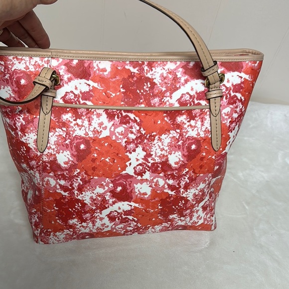 Coach Peyton Floral Print Zip Tote Coated Canvas Large F31342 Never Used - Picture 5 of 14